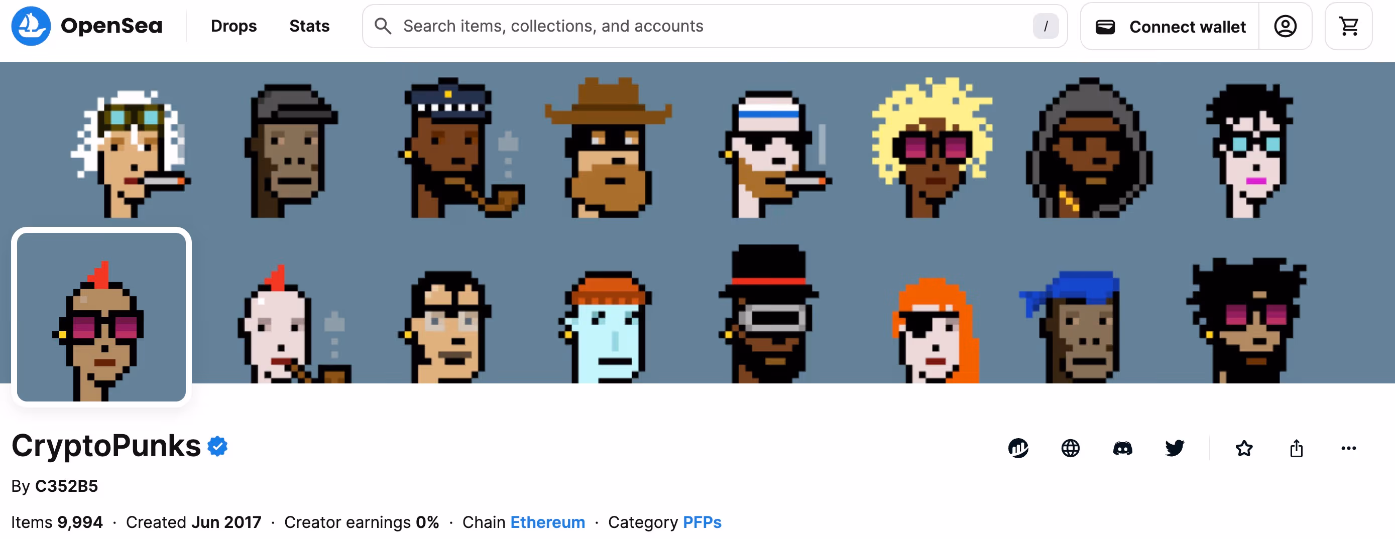 CryptoPunks by Larva Labs