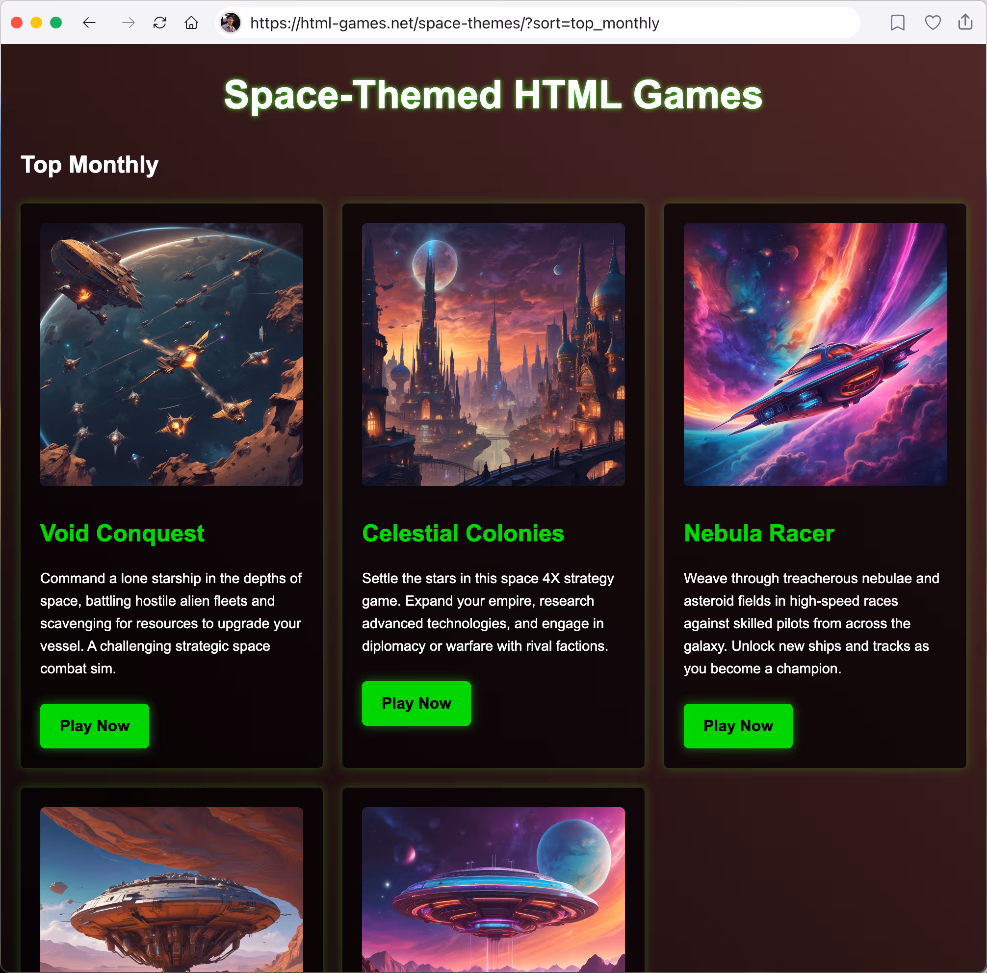 WebSim's creative visualizations